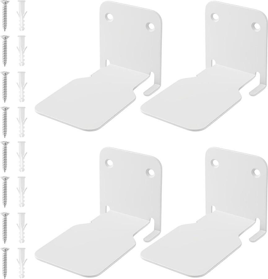 Zwevende boekenplank onzichtbare wandzwevende boekenkast wit thuis kantoor klaslokaal bibliotheek 4 stuks Boekenplank