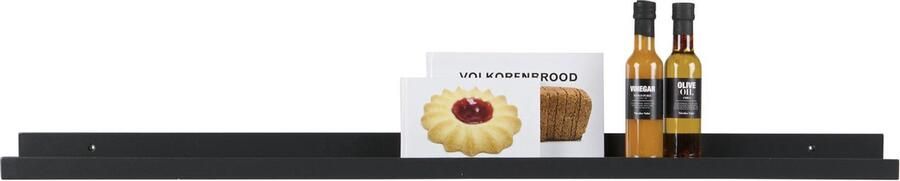 Zwevende fotoplank 77 x 10 x 4 cm Zwevende foto wandplank Zwart