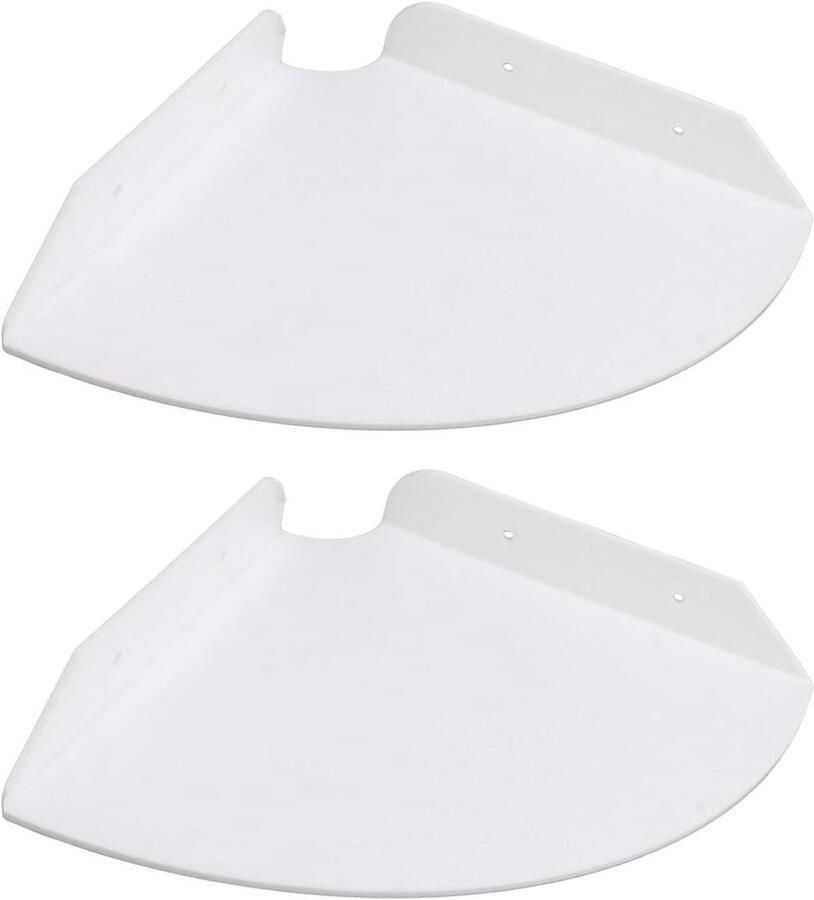 Zwevende hoekplanken voor wandmontage Set van 2 ronde planken voor slaapkamer woonkamer en douche Witte hoekplanken met minimalistisch design