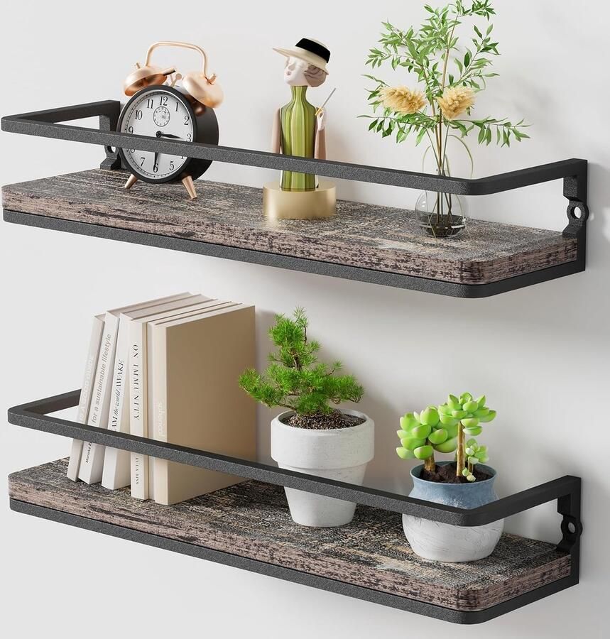 Zwevende houten planken 42 cm Wandplank voor slaapkamer keuken badkamer woonkamer en thuiskantoor