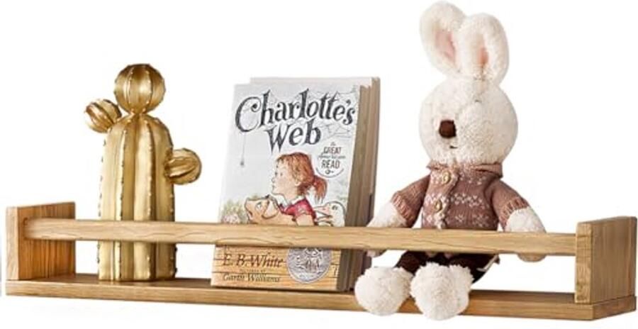 Zwevende Houten Planken voor Kinderkamers 40cm Eiken Wandplanken voor Boeken en Decoratie