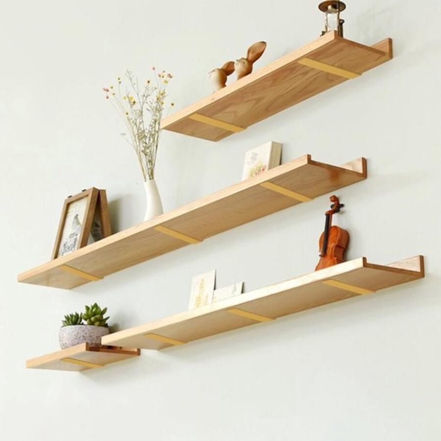 Zwevende L-Plankhouders Industriële stijl 6 stuks Geel Metaal 25 cm