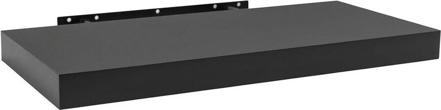 Zwevende plank Wandrek CD-rek in MDFKantoorplank Hangende plank 30x22.9x3.8cm Zwart by WOLTU RG9371sz 1 Stuck