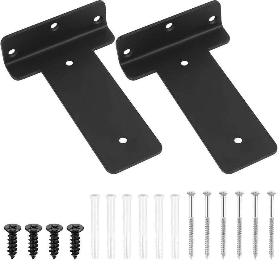 Zwevende plankbeugels Heavy Duty 6 inch steigerplankbeugels rustieke metalen L-beugels voor planken wandgemonteerde rekken beugels voor muren steigerplanken kasplanksteunen