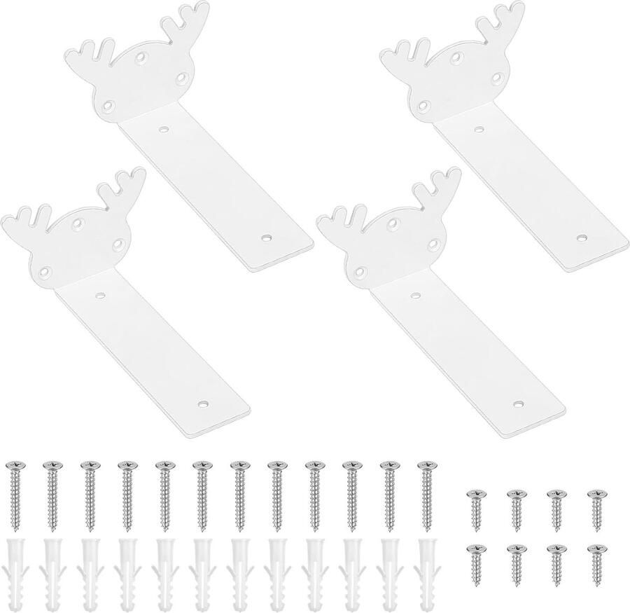 Zwevende Plankbeugels Hoogwaardig Staal Wit