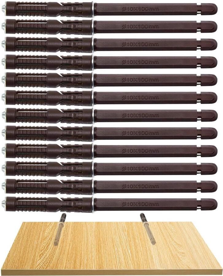 Zwevende Plankbeugels Sterk en Duurzaam 1 stuk Bruin IJzer en ABS