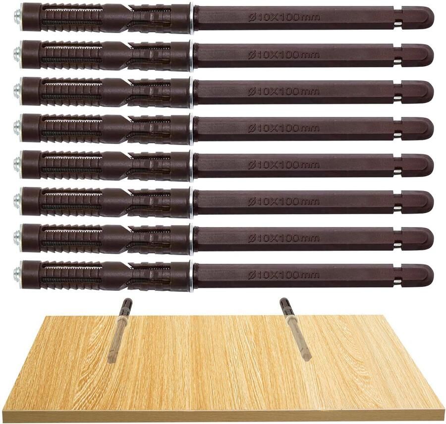 Zwevende Plankbeugels Sterk en Duurzaam 1 stuk Bruin IJzer en ABS-kunststof