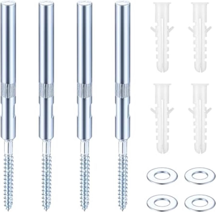 Zwevende Plankdragers Onzichtbare Bevestiging voor Wandplanken Ø10x100mm Verborgen Plankbeugel voor Boekenkasten Decoratie en Opslag