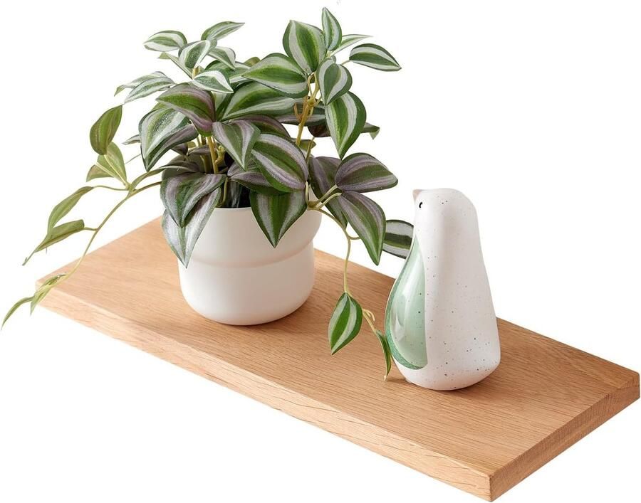 Zwevende Planken Hout Massief Eiken Wandplank 40cm