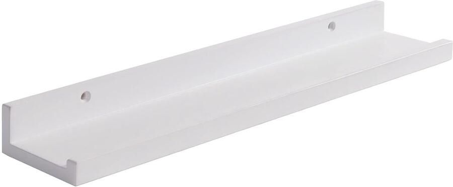 Zwevende Planken Massief Hout Ruimtebesparend 1 stuk Wit Eiken