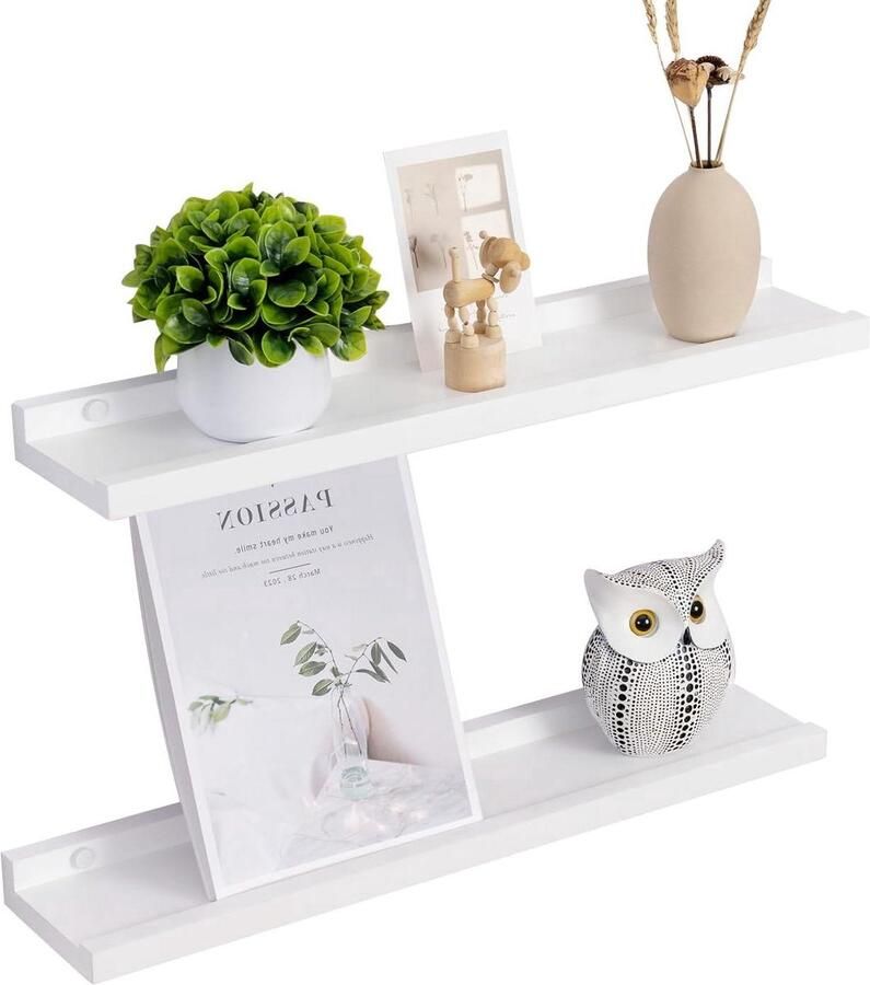 Zwevende Planken natuurlijk hout voor elke kamer set van 2 61 cm 13 cm diep