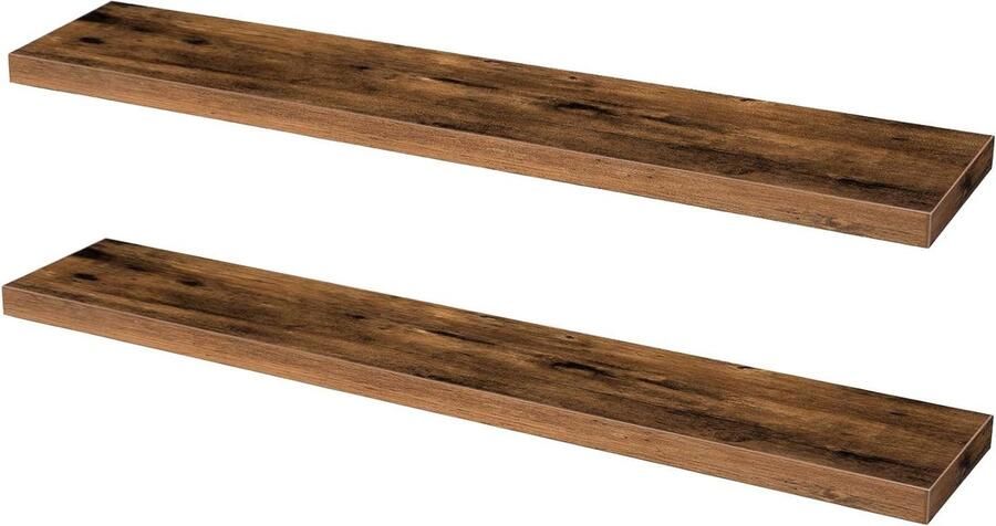 Zwevende Planken Set Betrouwbaarheid en Stijl 2 stuks Wit Hout 120 cm