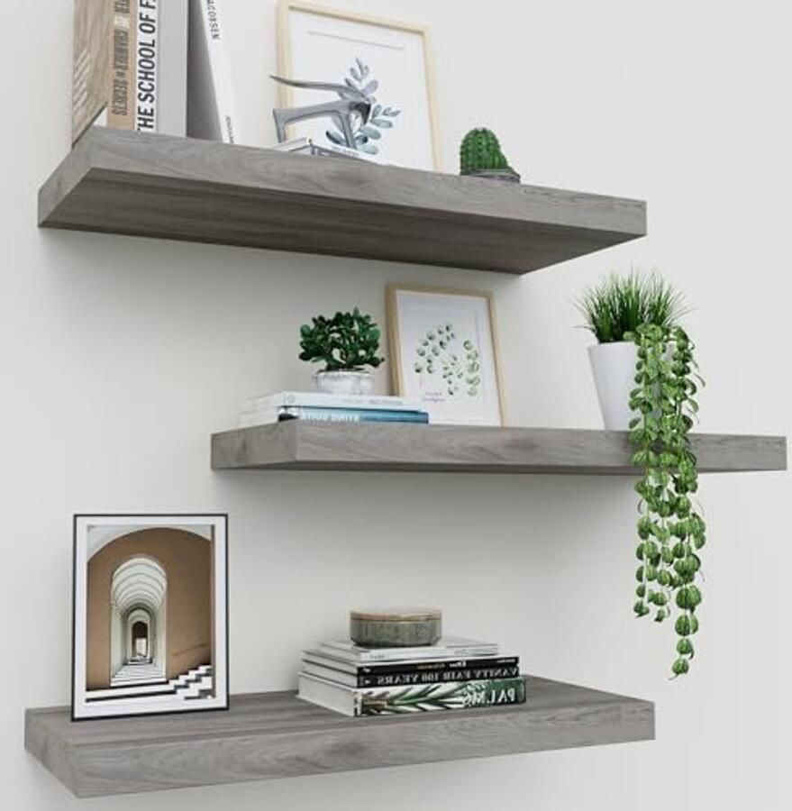 Zwevende Planken Set van 3 16 Inch Wandplanken voor Huisdecoratie