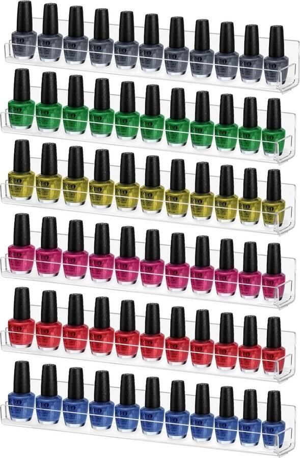 Zwevende planken wandmontage acryl onzichtbare boekenplank opbergplanken display organizer kinderkamer badkamer keuken slaapkamer 6 38 x 4 cm