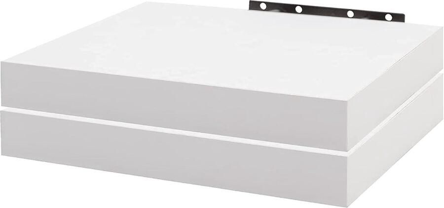 Zwevende planken wandplank set van 2 MDF-hout wit 30 x 23 x 38 cm RG9371ws-2 WOLTU wandplankjes voor decoratie Wandplanken & -rekken