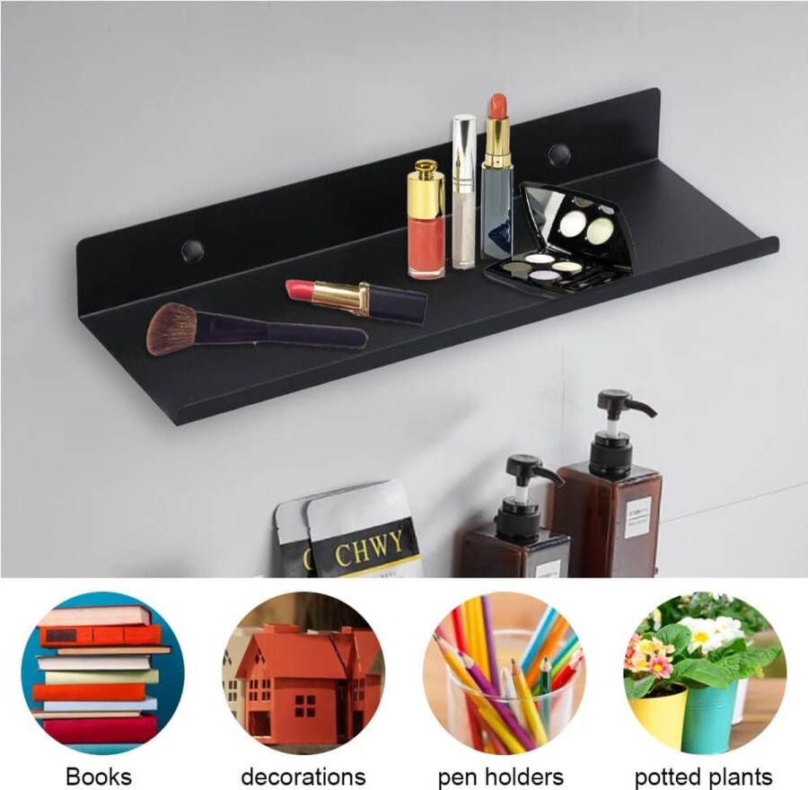 Zwevende planken wandplanken 30 cm wandplank voor woonkamer hangplank metalen plank wandplank zwart metalen badkamerplanken rek voor decoraties fotolijsten badkamer keuken