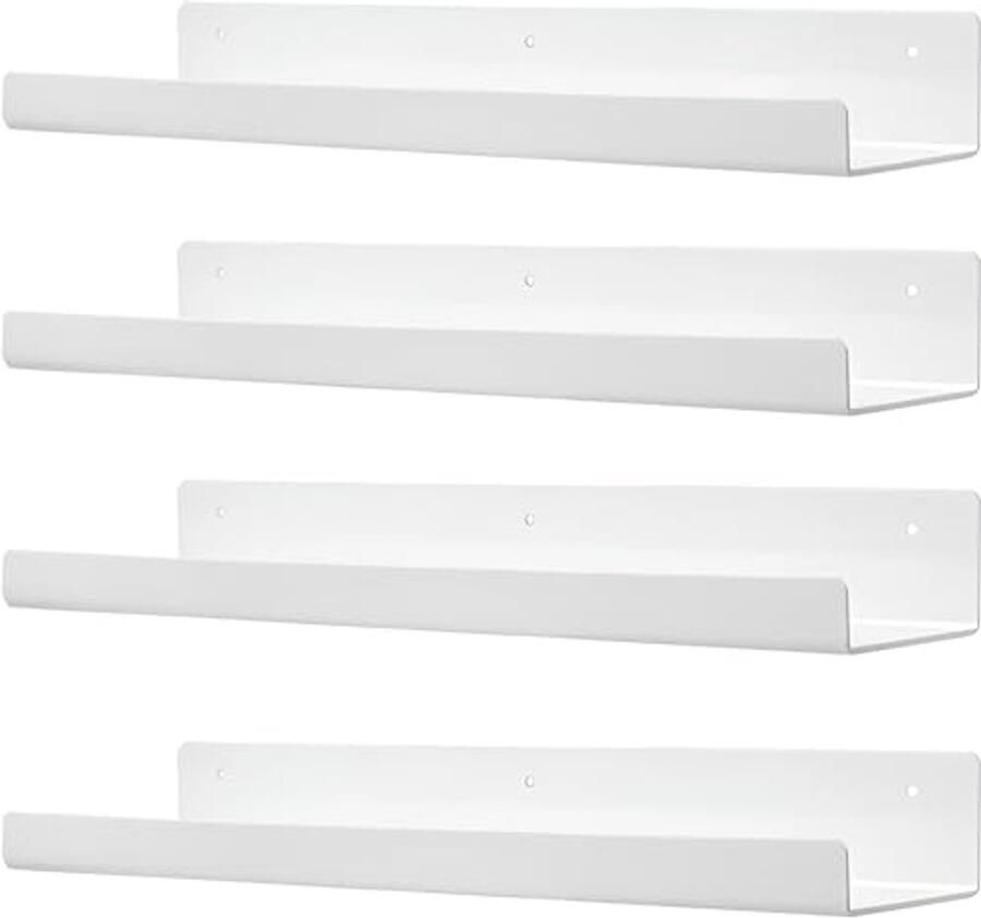 Zwevende Planken Wandplanken voor Boeken Acrylplanken Zelfklevende Opbergplanken voor Badkamer Slaapkamer Keuken Woonkamer en Kantoor