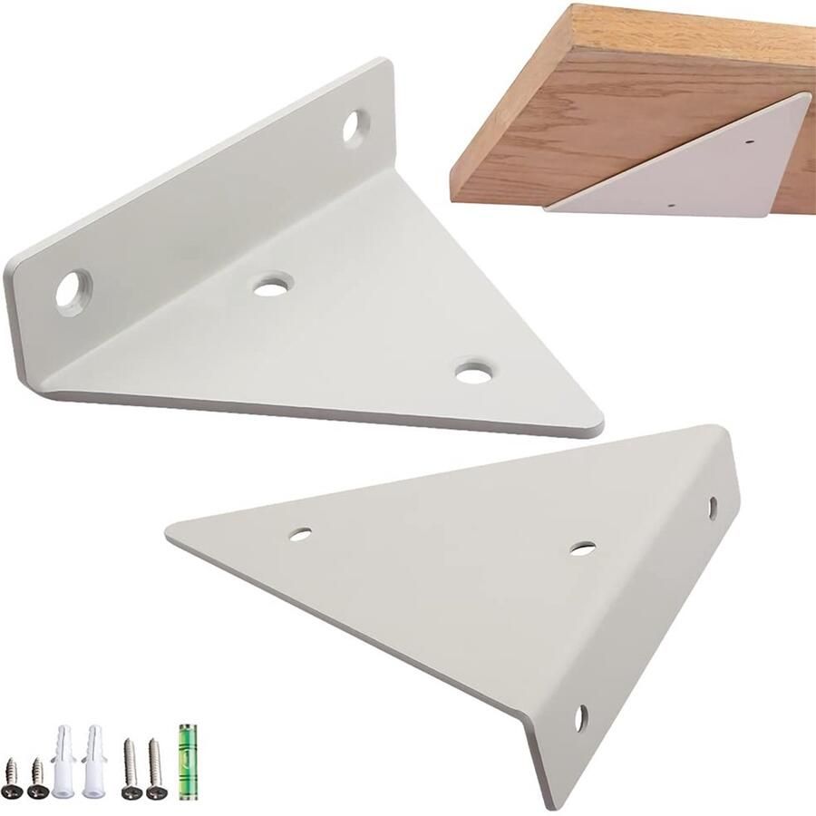 Zwevende Plankhouders Metalen Set van 2 Hoogwaardig 13 x 14 cm