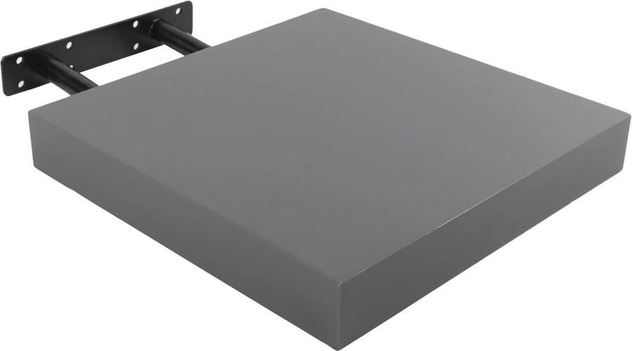 Zwevende Wandplank 25x25 cm Antraciet Grijs met Onzichtbare Fixatie