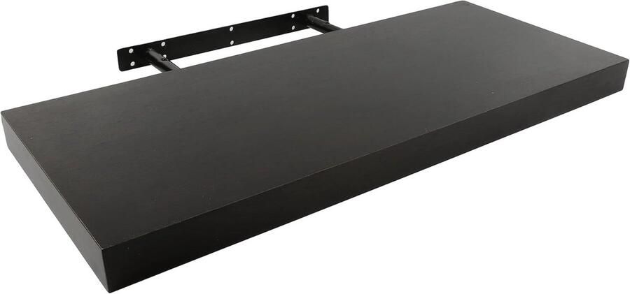 Zwevende Wandplank 60 x 25 cm Decoratieve Plank met Onzichtbare Fixatie Belastbaar tot 25 kg