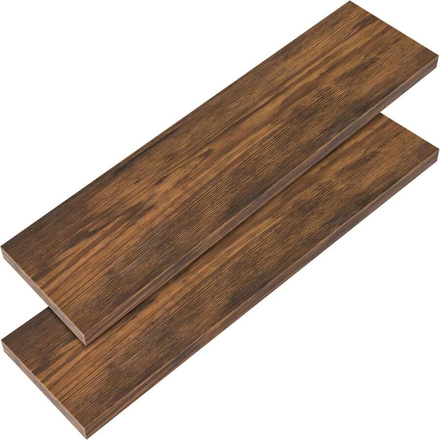 Zwevende Wandplank 90 cm met Bevestiging Hout Draagkracht tot 15 kg Geschikt voor Keuken Kantoor en Badkamer