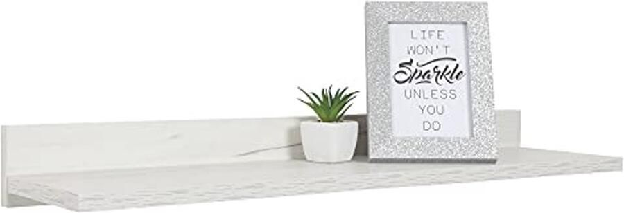 Zwevende Wandplank Eiken Licht 69 x 8 x 19 cm Hangend Wandrek voor Thuis of Kantoor