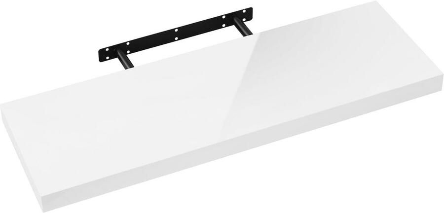 Zwevende Wandplank in Witte Hoogglans voor Slaapkamer Woonkamer Keuken Badkamer en Hal 70 x 22 9 x 3 8 cm