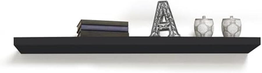 Zwevende Wandplank met Onzichtbare Beugels 36 x 10 x 2 inch Zwart