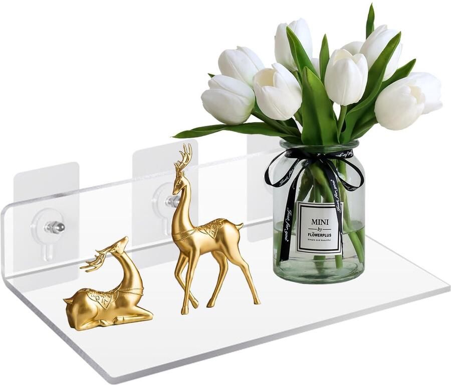 Zwevende Wandplank Ruimtebesparend 1 stuk Acryl 30 x 15 x 3 5 cm