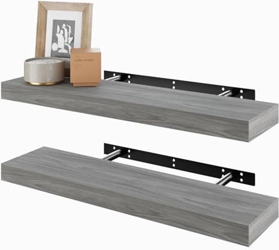 Zwevende Wandplanken 60 cm Decoratieve Wanddecoraties voor Badkamer Keuken Woonkamer en Slaapkamer