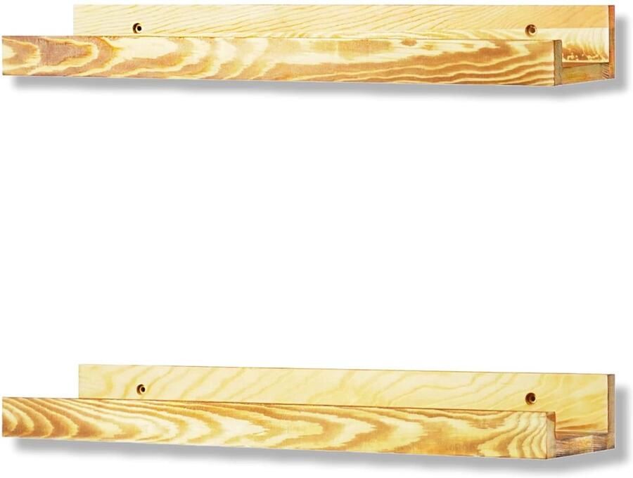 Zwevende wandplanken eenvoudig te monteren set van 2 43 cm