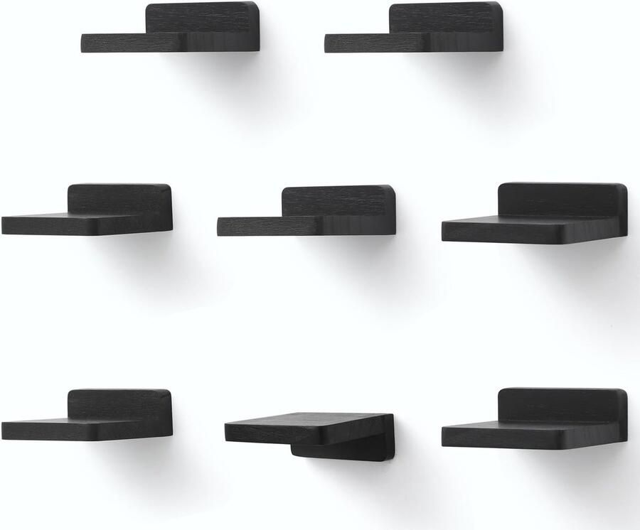 Zwevende Wandplanken Paulownia Hout Set van 2