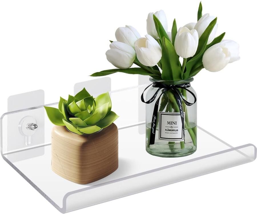 Zwevende Wandplanken Ruimtebesparend en Eenvoudig te Installeren 1 stuk Acryl