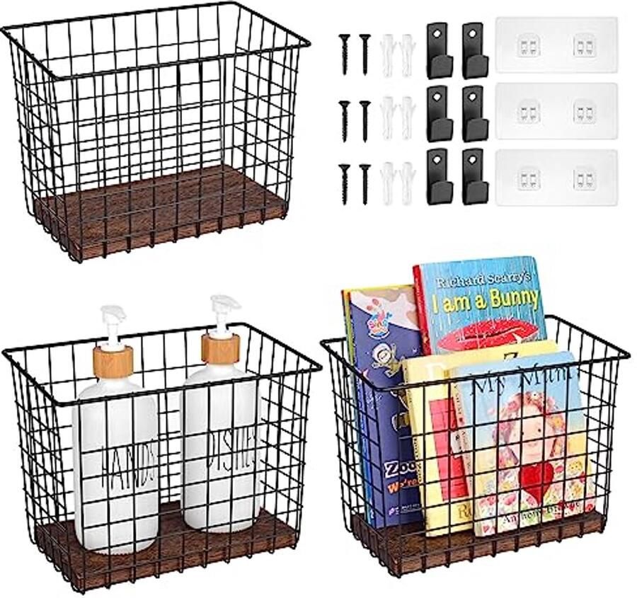 Zwevende Wandplanken Set van 3 Multifunctionele Opbergoplossing voor Badkamer Keuken Slaapkamer en Kantoor