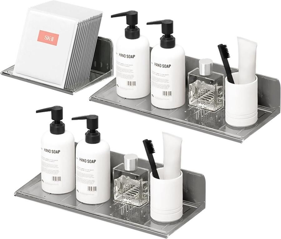 Zwevende Wandplanken Wanddecoratie voor Elke Ruimte Set van 3 Transparant Acryl