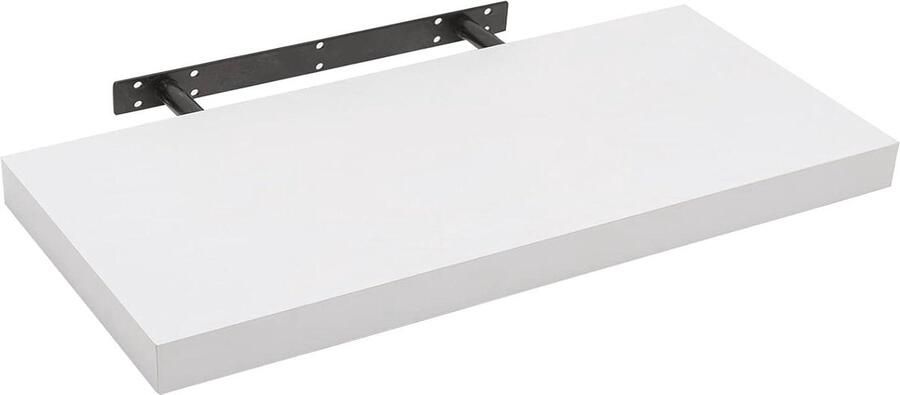 Zwevende plank Wandrek CD-rek Wit 30x22.9x3.8cm MDF WOLTU RG9371ws Wandrek