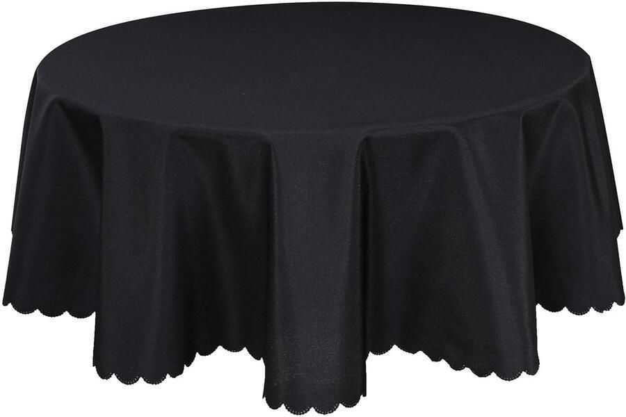 Rond tafelkleed zwart 140 cm Eacycare polyester