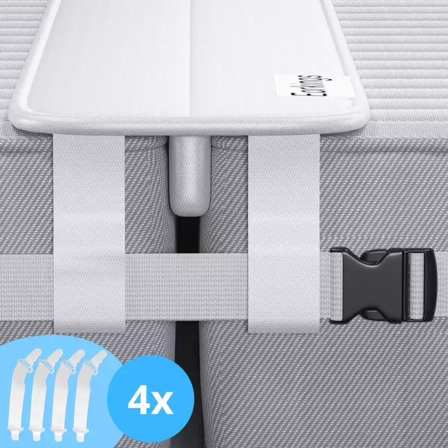 EarKings Matraswig met Band Bedbinder Liefdesbrug 200x20x7cm T stuk Dubbele Bevestiging voor Spanband Verhelpt Schuiven van Matras en Werkt Naad Weg Matraswiggen inclusief Dekenclips