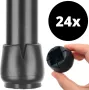 EarKings Stoelpoot Beschermers Vloerbeschermer Ø37-42 mm Stoelpoot Doppen Meubeldoppen 24 stuks Ronde & Vierkante Stoeldoppen Vloerbeschermers Stoelen Zwart - Thumbnail 1