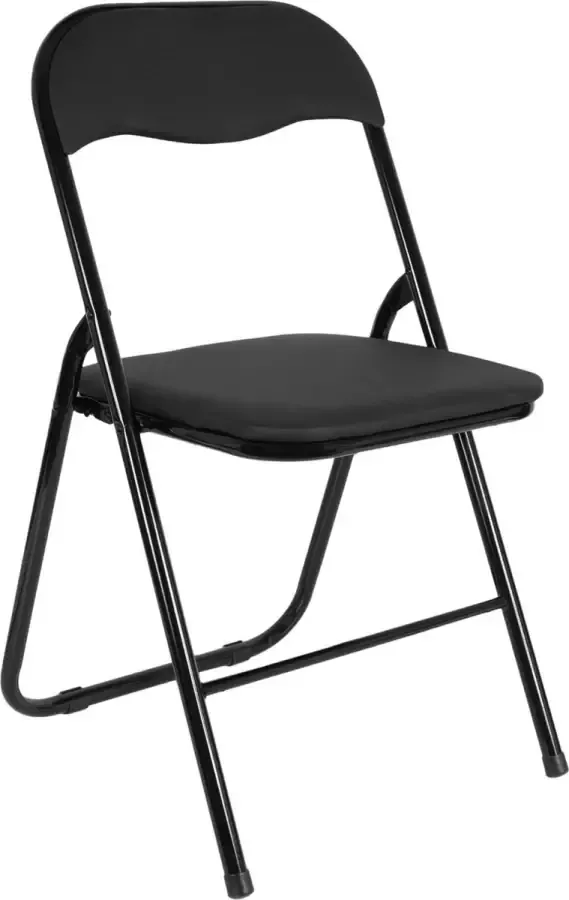 EASTWALL Vouwstoel premium – Comfortabele tuinstoel – Klapstoel – Inklapbaar – Klapstoelen binnen – Klapstoel voor binnen – Zeer stevige Campingstoel – Zwarte Tafelstoel – 45 5x43x77 5cm – tot 90kg belastbaar – 43cm zithoogte klapstoelen 6 Stuks - Foto 4