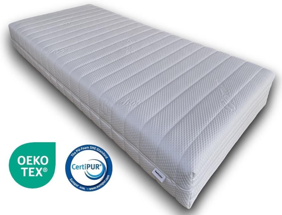 Easy Bedden 90x180 HR Koudschuim Hybride Matras circa 14 cm Bamboe Hoes Anti-Allergisch Afritsbare wasbare hoes Hotel kwaliteit CertiPUR & OEKO-TEX Gecertificeerd