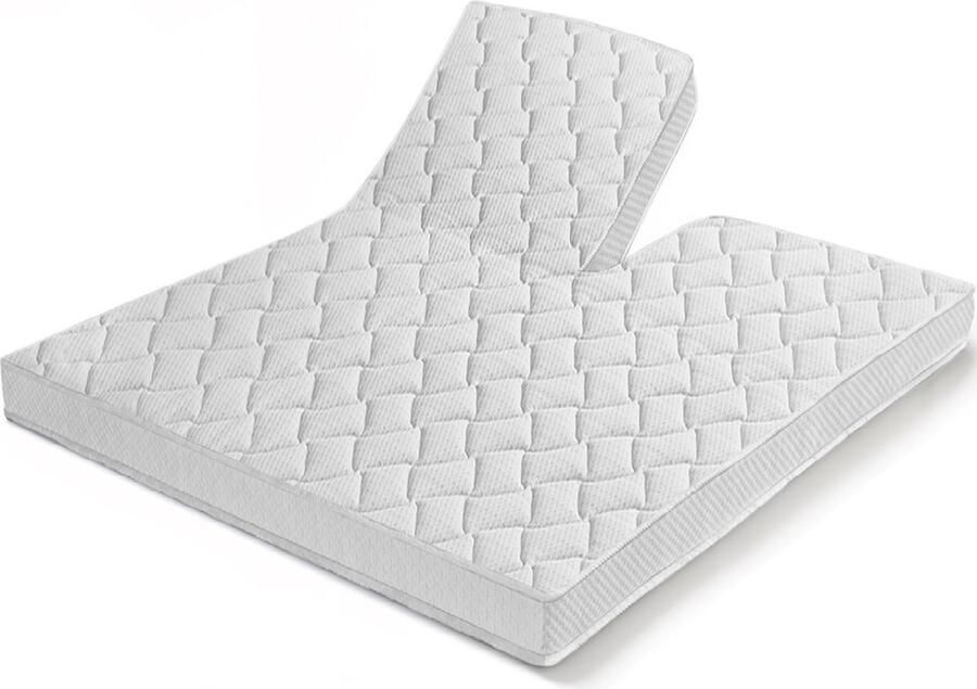 Easy Bedden EasyBedden SPLIT Topdekmatras XXL Topper 180x200 12 cm dik TENCEL SILVER hoes HR Koudschuim Hybride GEL circa 12cm dik Orthopedisch