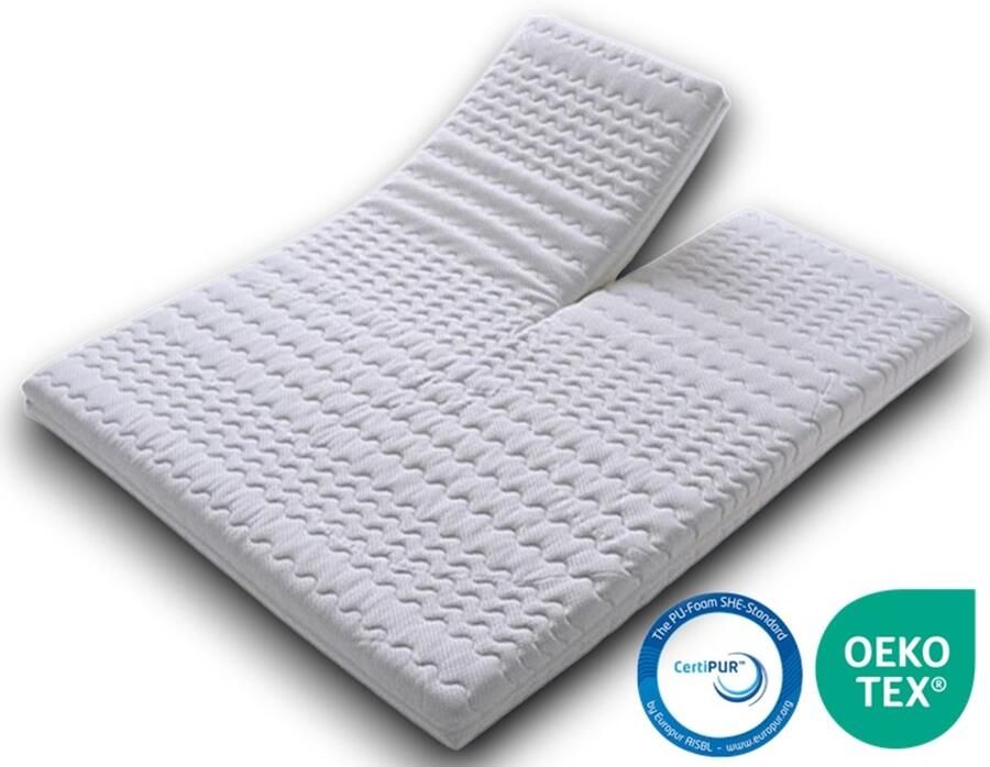 Easy Bedden SPLIT Topper matras 200x210 – Topdekmatras HR45 Koudschuim – Antibacterieel Orthopedisch Verantwoord 4 Seizoenen Premium Wasbare Afritsbare Hoes circa 9 cm dik - Foto 2