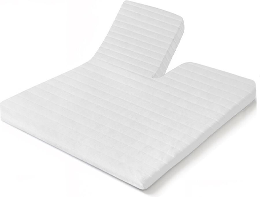 Easy Bedden SPLIT Topper matras 180x200 – Topdekmatras HR45 Koudschuim – Antibacterieel Orthopedisch Verantwoord 4 Seizoenen Premium Wasbare Afritsbare Hoes circa 9 cm dik