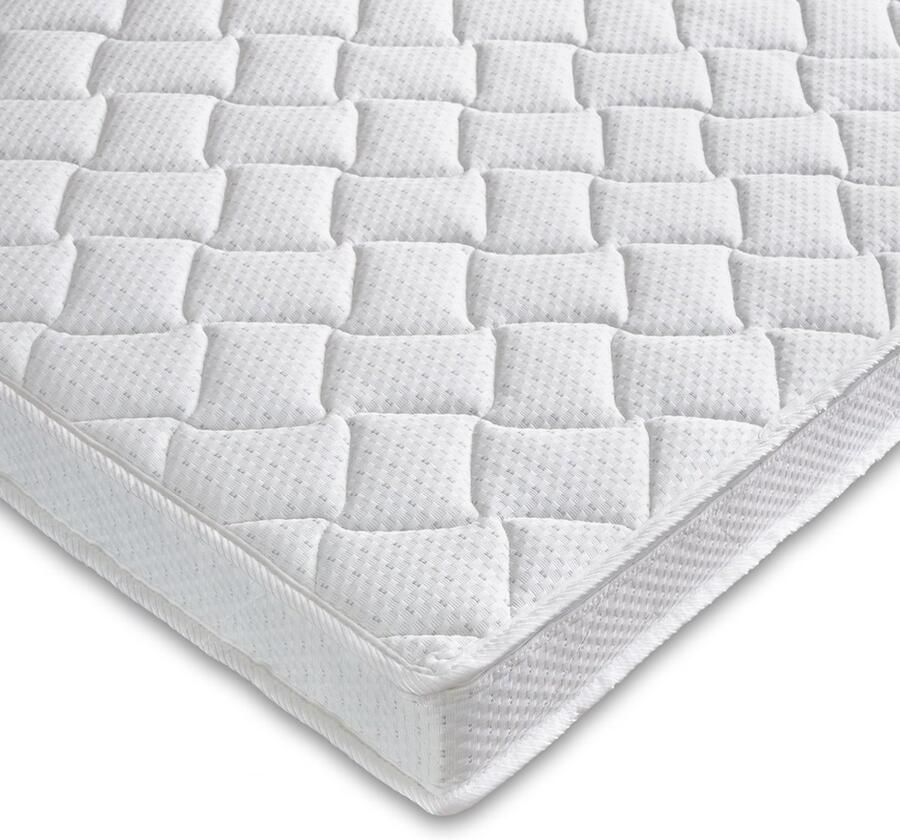 Easy Bedden Topdekmatras XXL Topper 120x200 12 cm dik Silver Tencel hoes -HR Koudschuim Hybride circa 12cm dik Orthopedisch