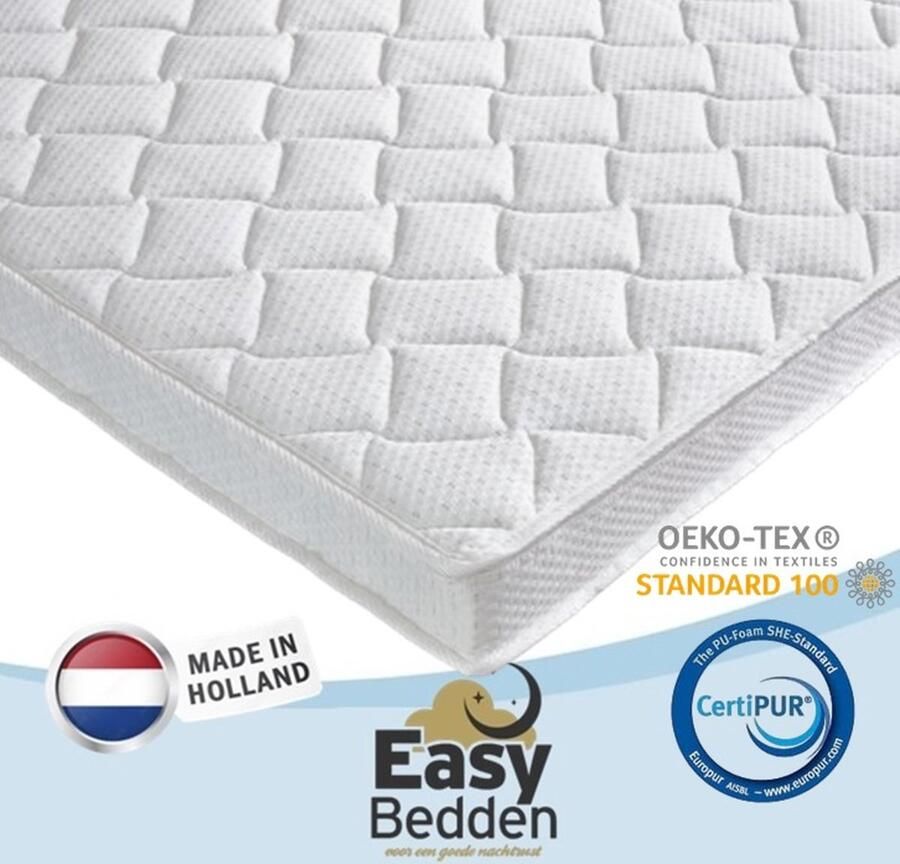Sleepie Comfort Topdekmatras XXL Topper 80x200 12 cm dik Silver Tencel hoes -HR Koudschuim Hybride circa 12cm dik Orthopedisch