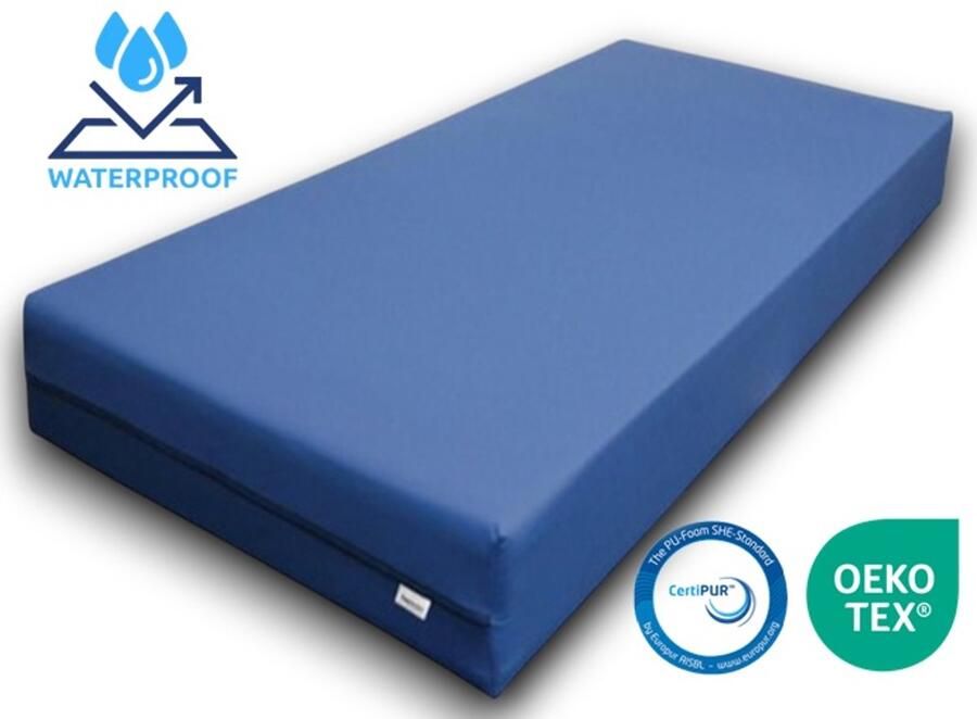 Easy Bedden Zorgmatras Matras Incontinentie Waterdicht Medium Koudschuim HR45 90x190 circa 14 cm Anti Bacterieel CertiPUR en Oekotex gecertificeerd 100 % Veilig