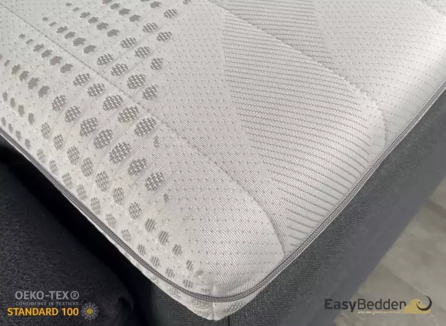 Easy Bedden EasyBedden Cooltouch Deluxe XL Topper Topdekmatras 150x200 Koudschuim HR60 Premium Tijk Orthopedisch Medical 4 Seizoen topper Anti Bacterieel Medium stevig circa 9 cm dik