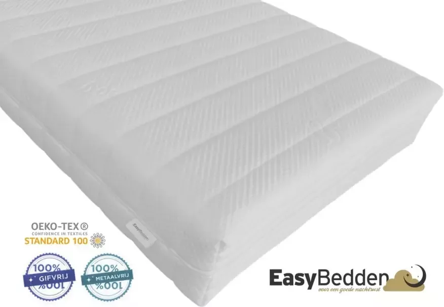 Easy Bedden EasyBedden koudschuim HR45 HYBRIDE matras 140x220 20 cm – Luxe uitvoering Premium tijk ACTIE 100% veilig product