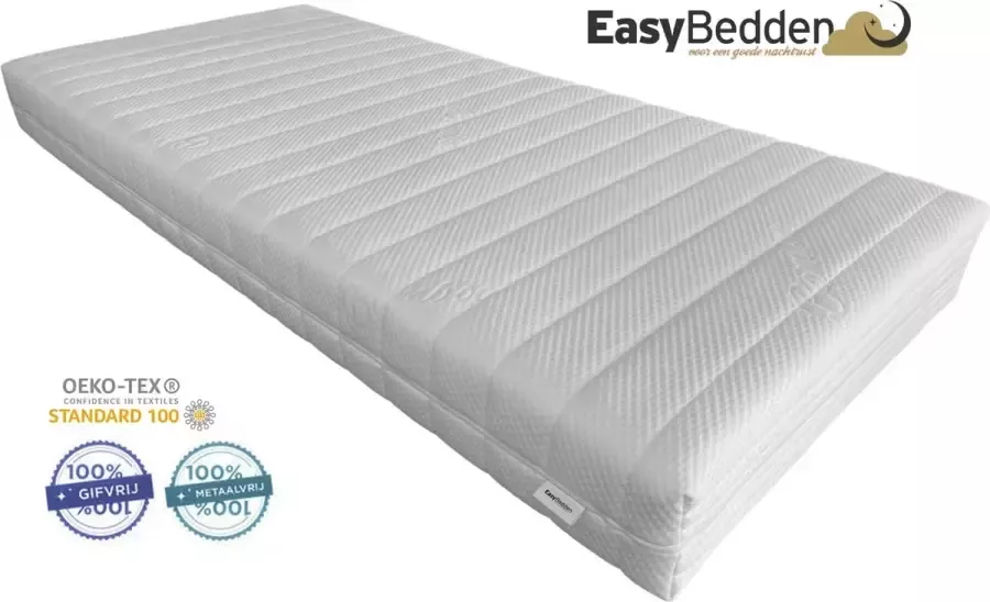 Easy Bedden EasyBedden koudschuim HR45 HYBRIDE matras 80x190 20 cm – Luxe uitvoering Premium tijk ACTIE 100% veilig product